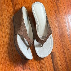 Donald J Pliner Gilles Cork Wedge Thong Sandals